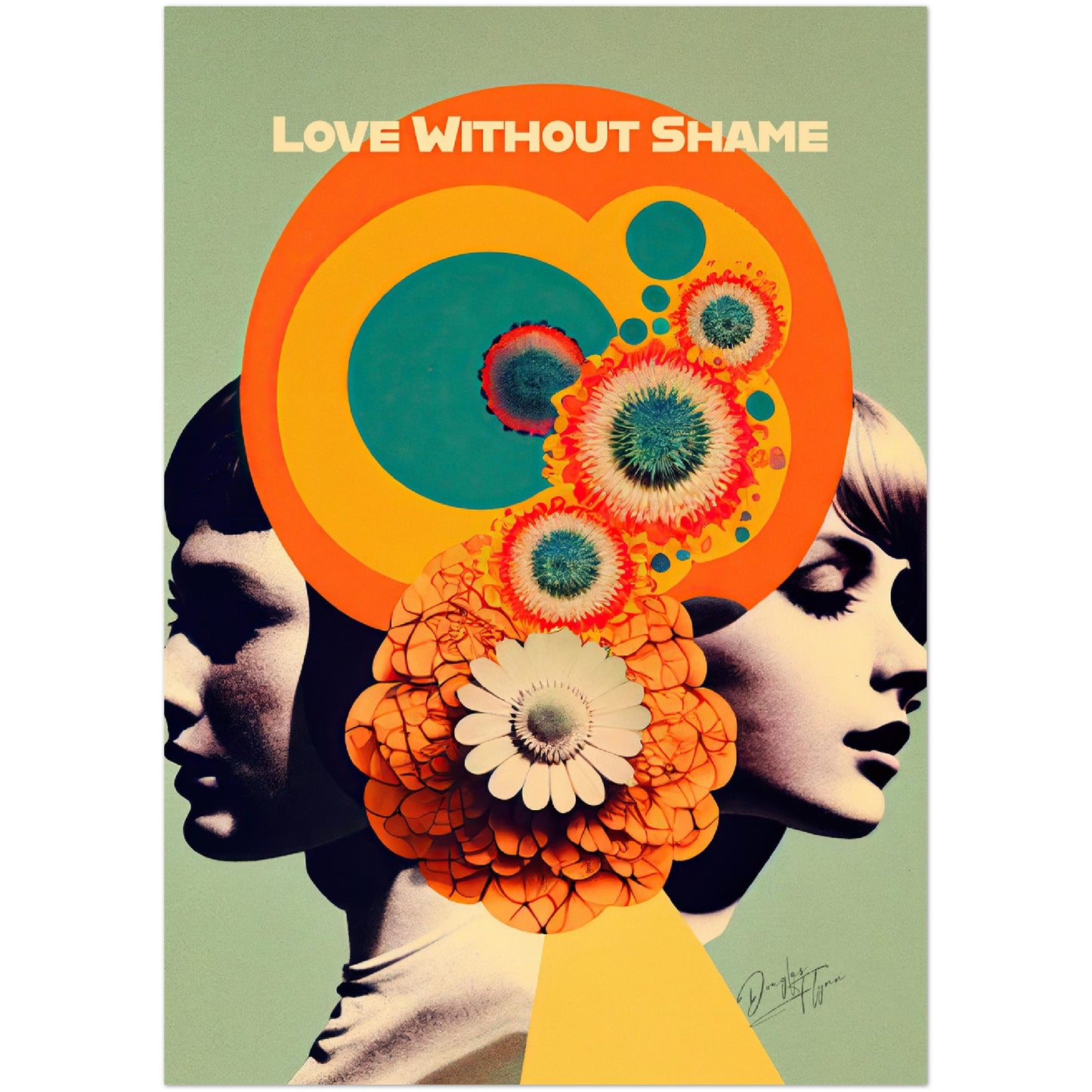 »Love Without Shame«retro poster