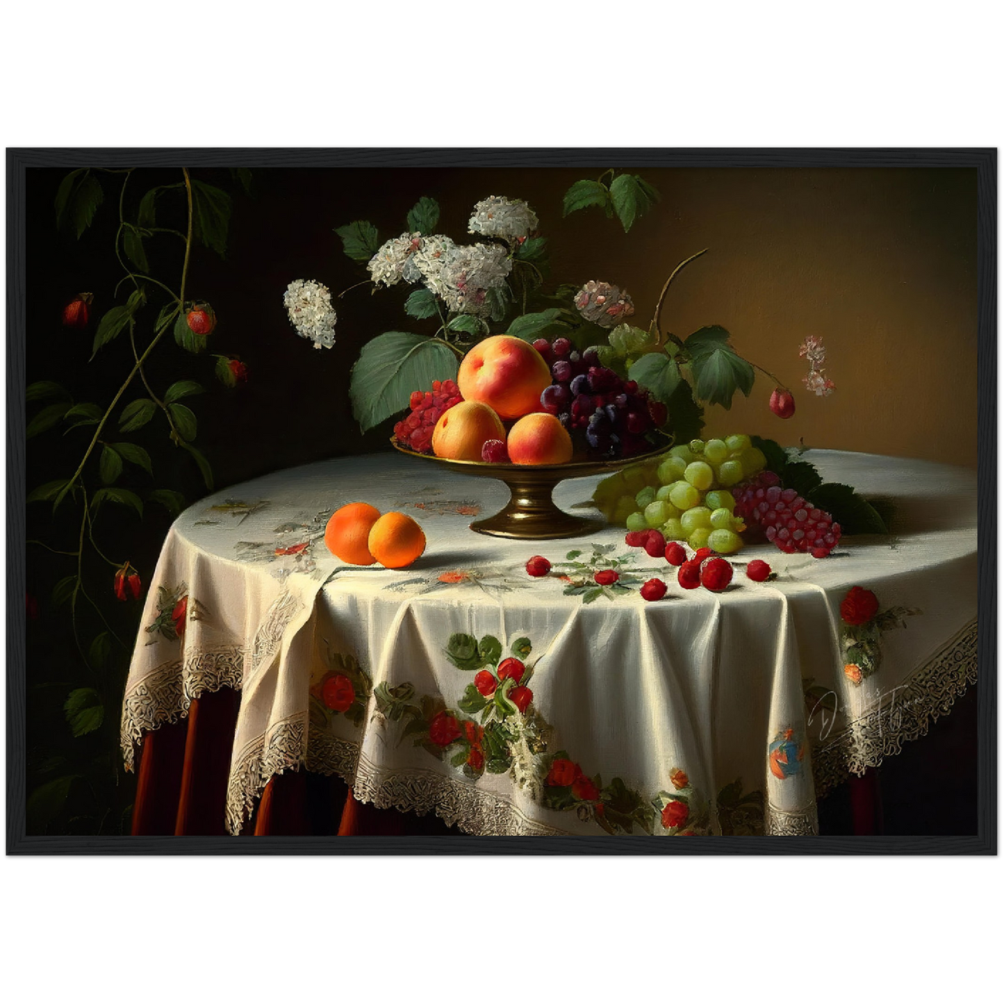 »Dining table for two« retro poster