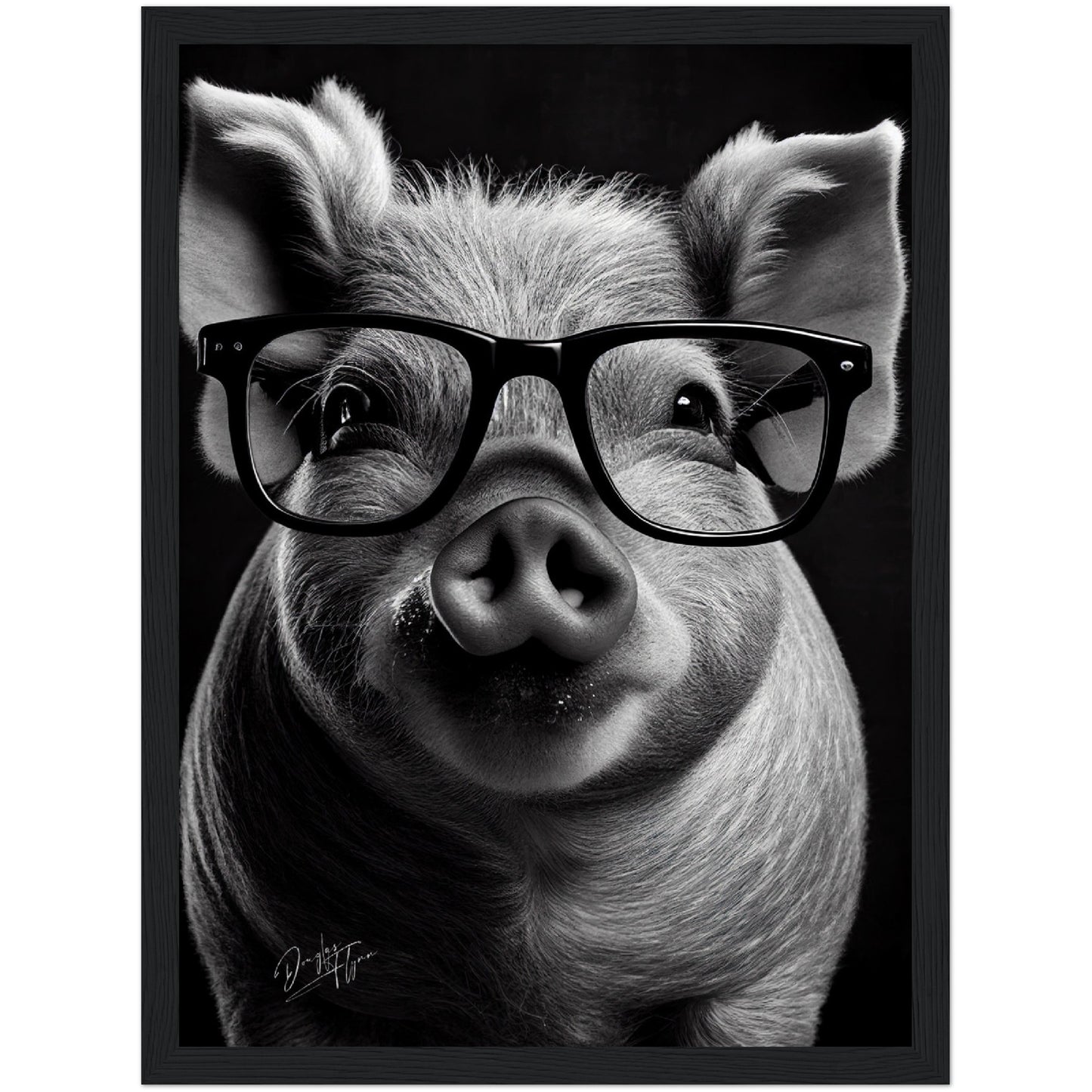 »Brainy Little Piggie« retro poster
