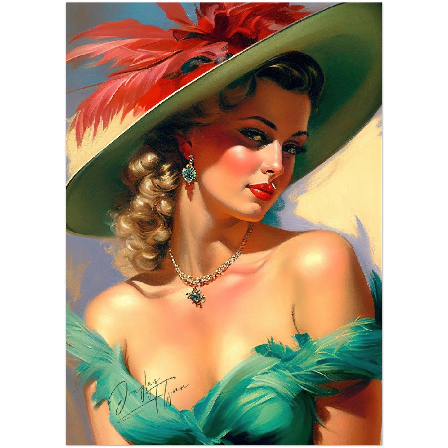 »Fiona's Fascinating Flair« retro poster