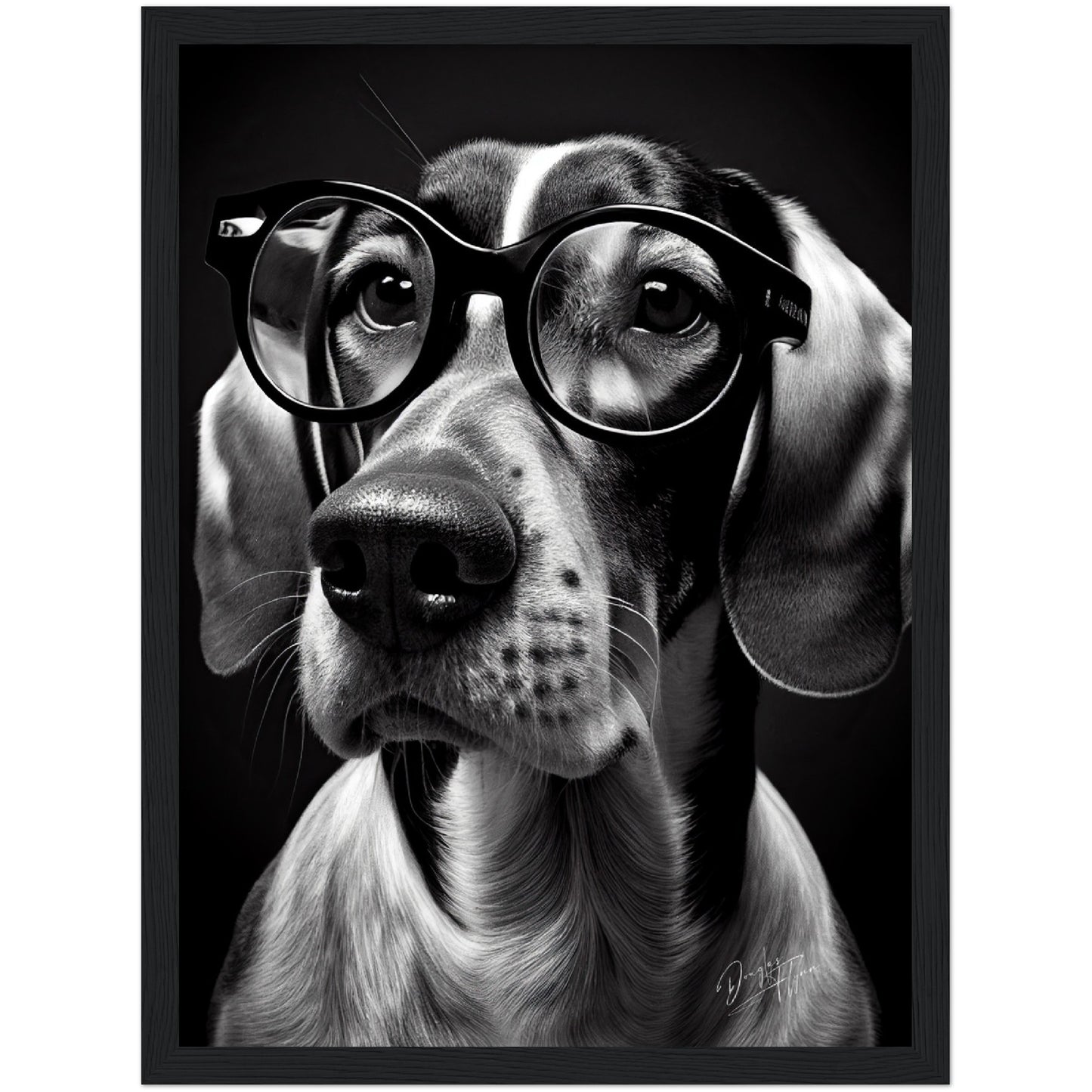 »Pup in Glasses« retro poster