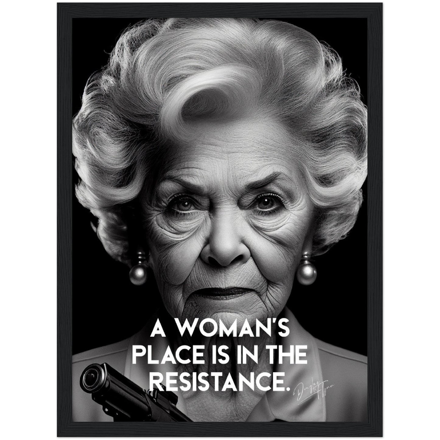 »A Womans Place Is In The Resistance« retro poster