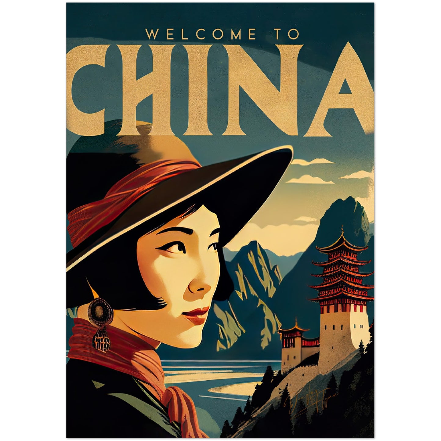 »China, travel poster no 3« retro poster