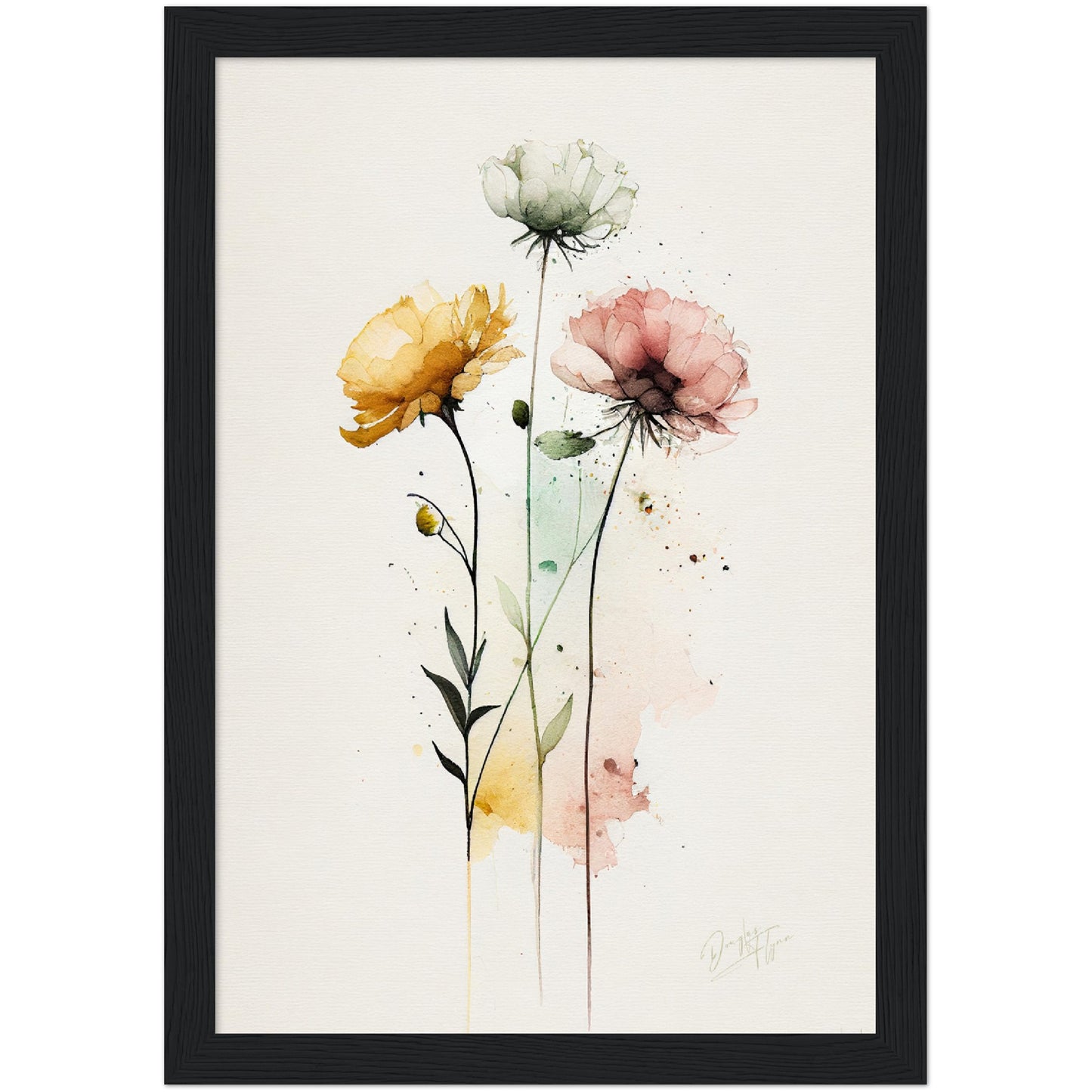 »Flower Reflections« retro poster