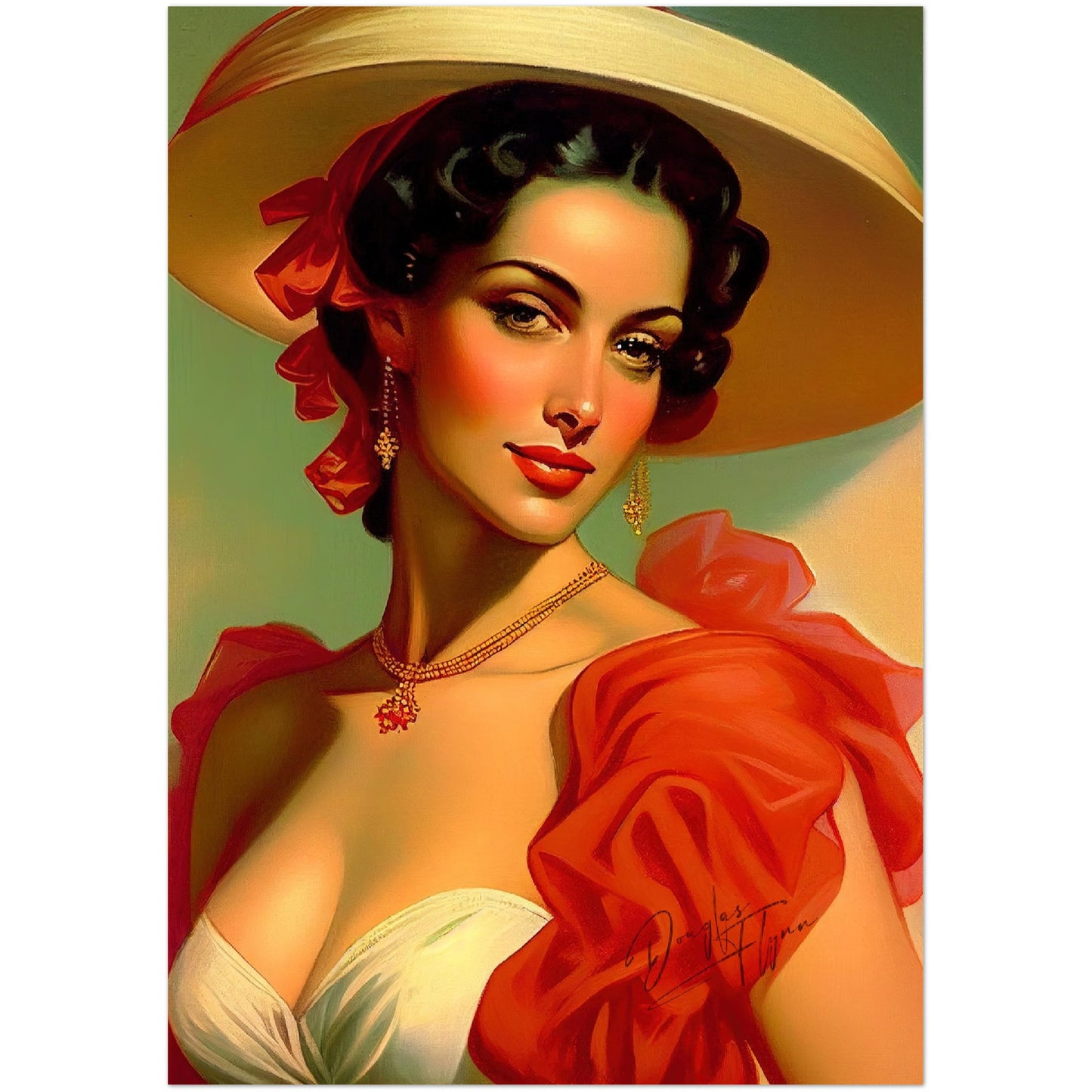 »Victoria's Vintage Vixen« retro poster