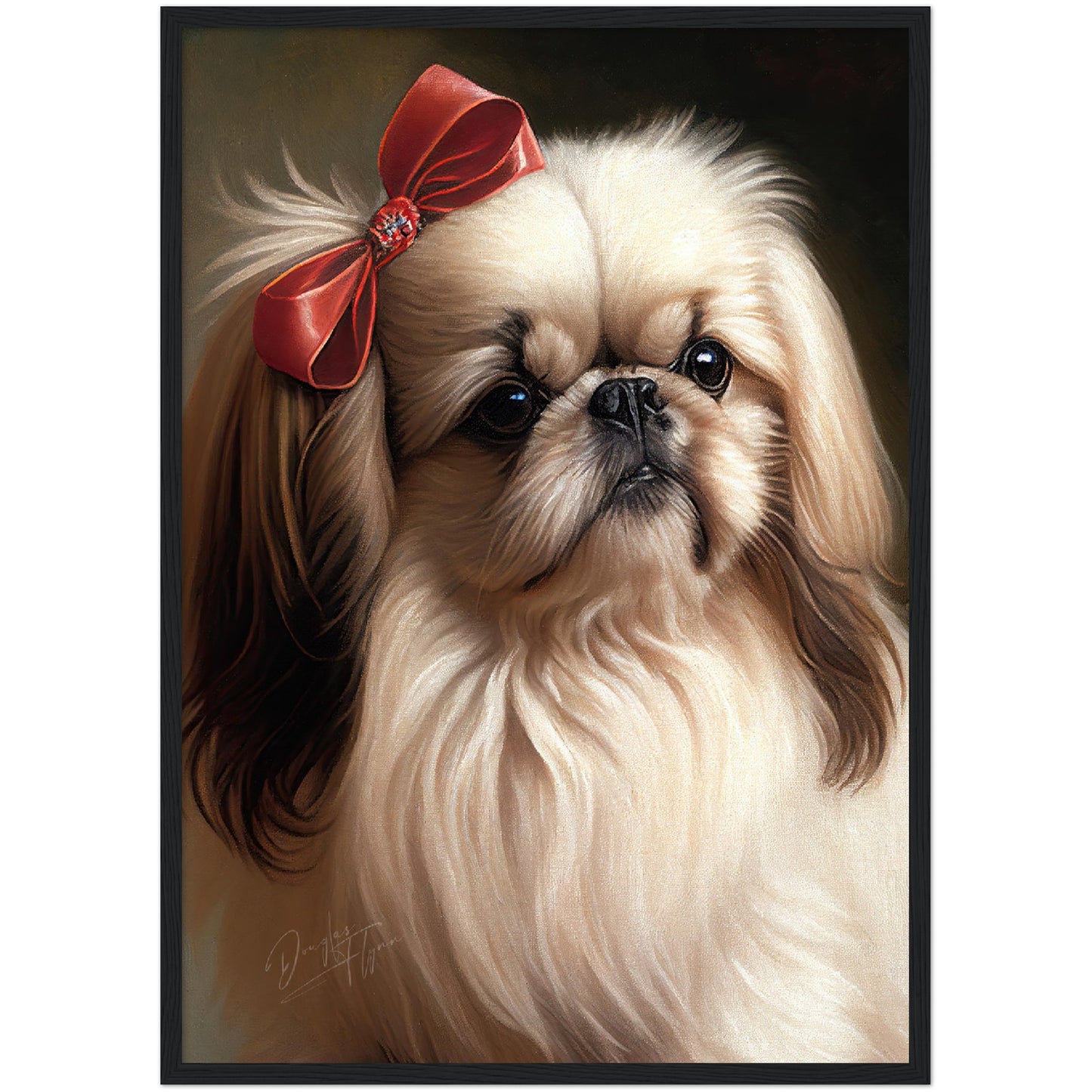 »Pekingese med rosett«