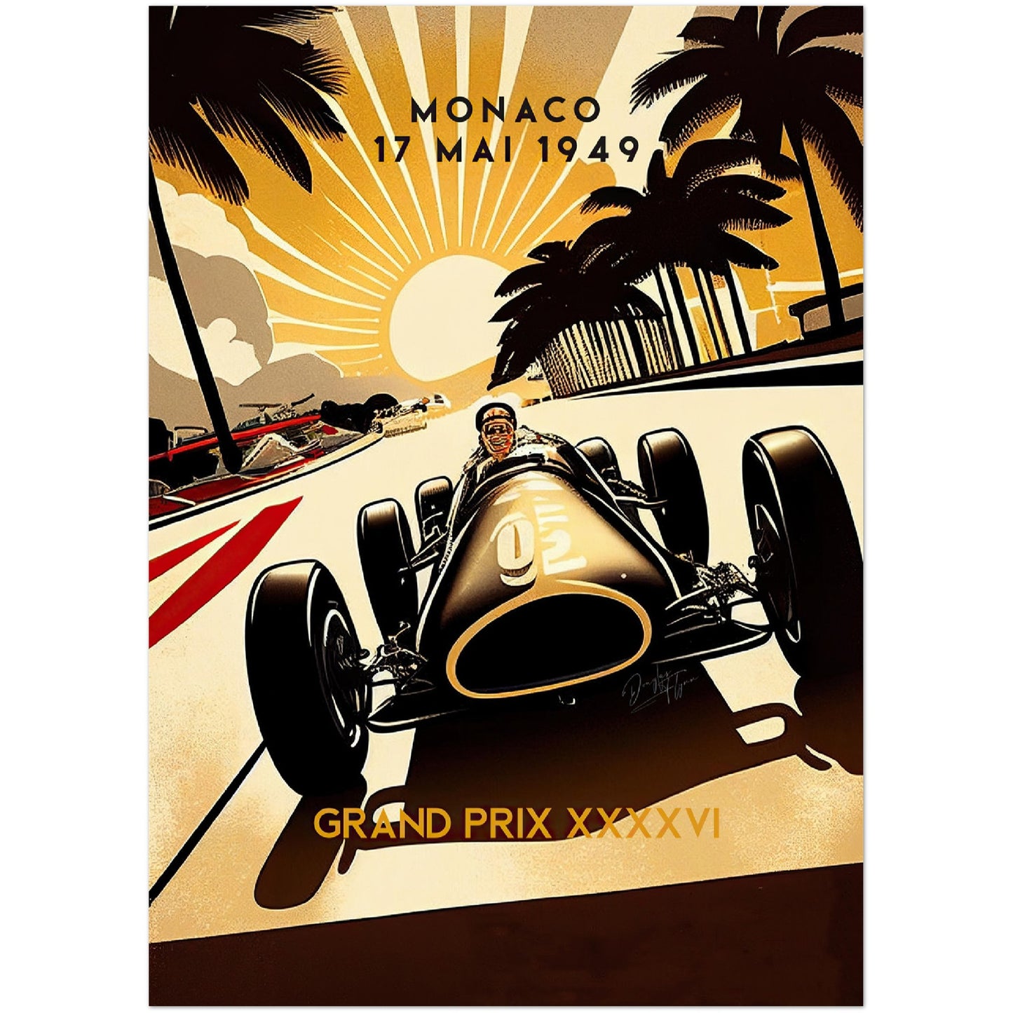 »Passionate Pioneers Racing« retro poster