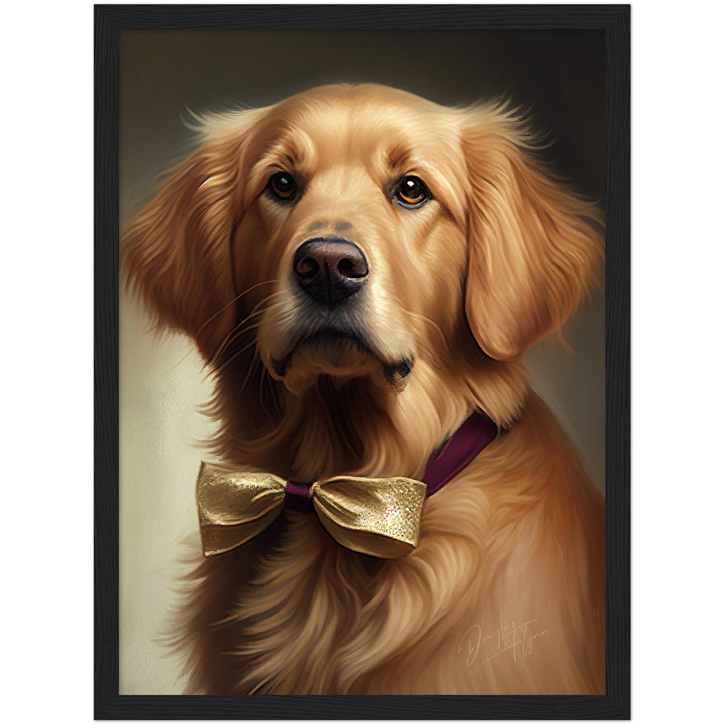 »Golden Retriever med rosett«