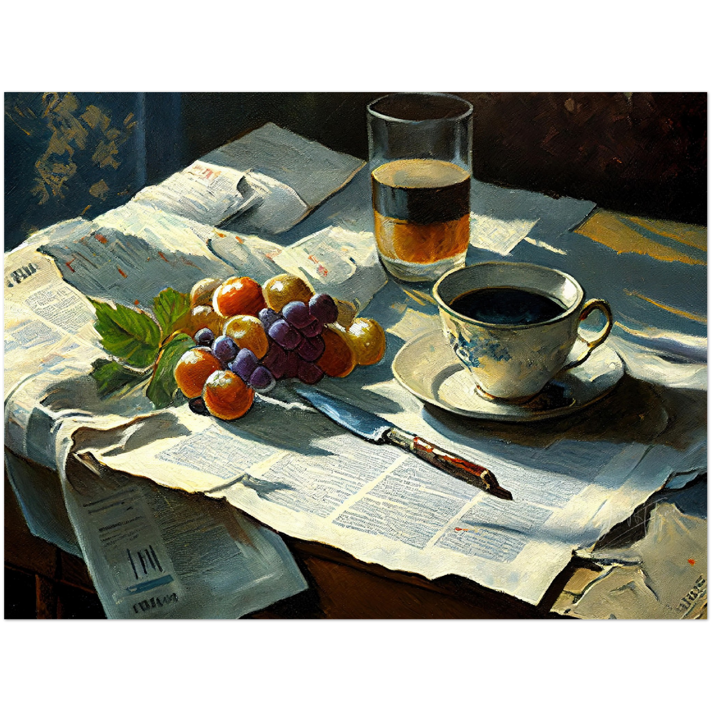 »Table for memories of love« retro poster