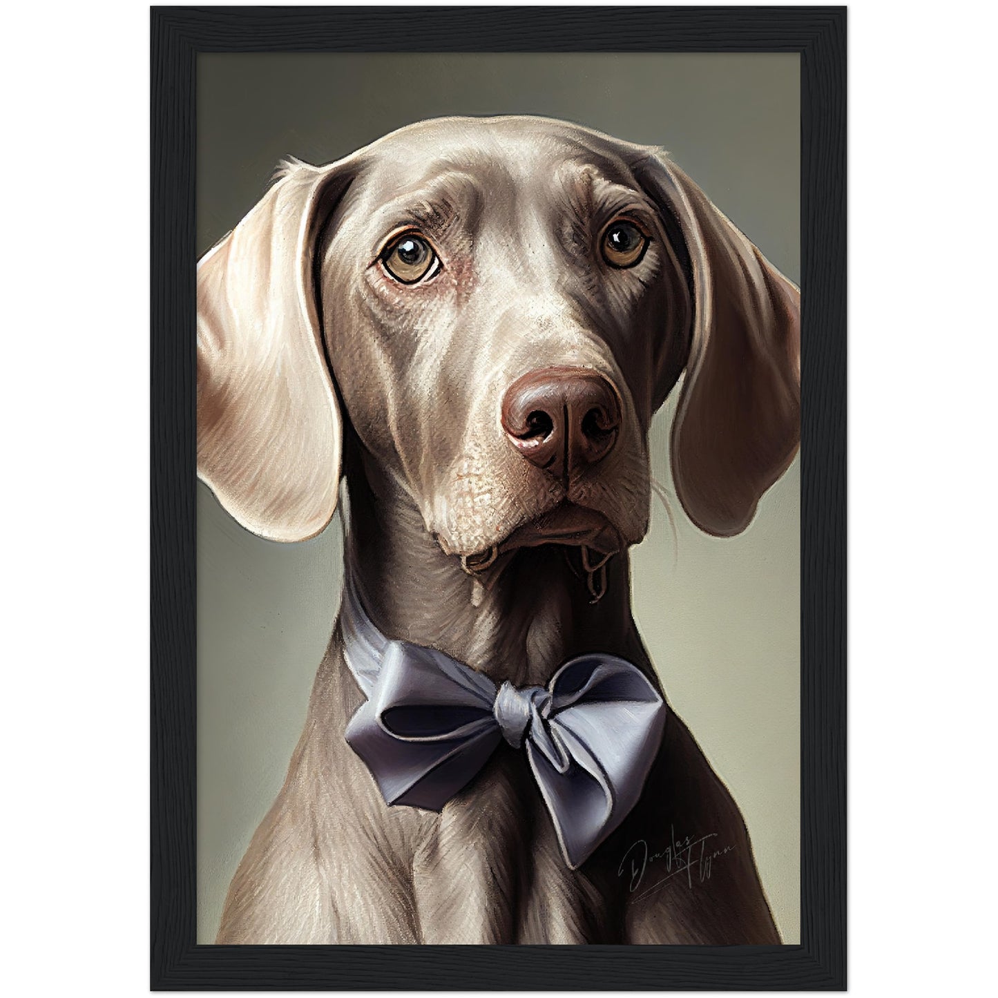 »Weimaraner med rosett«