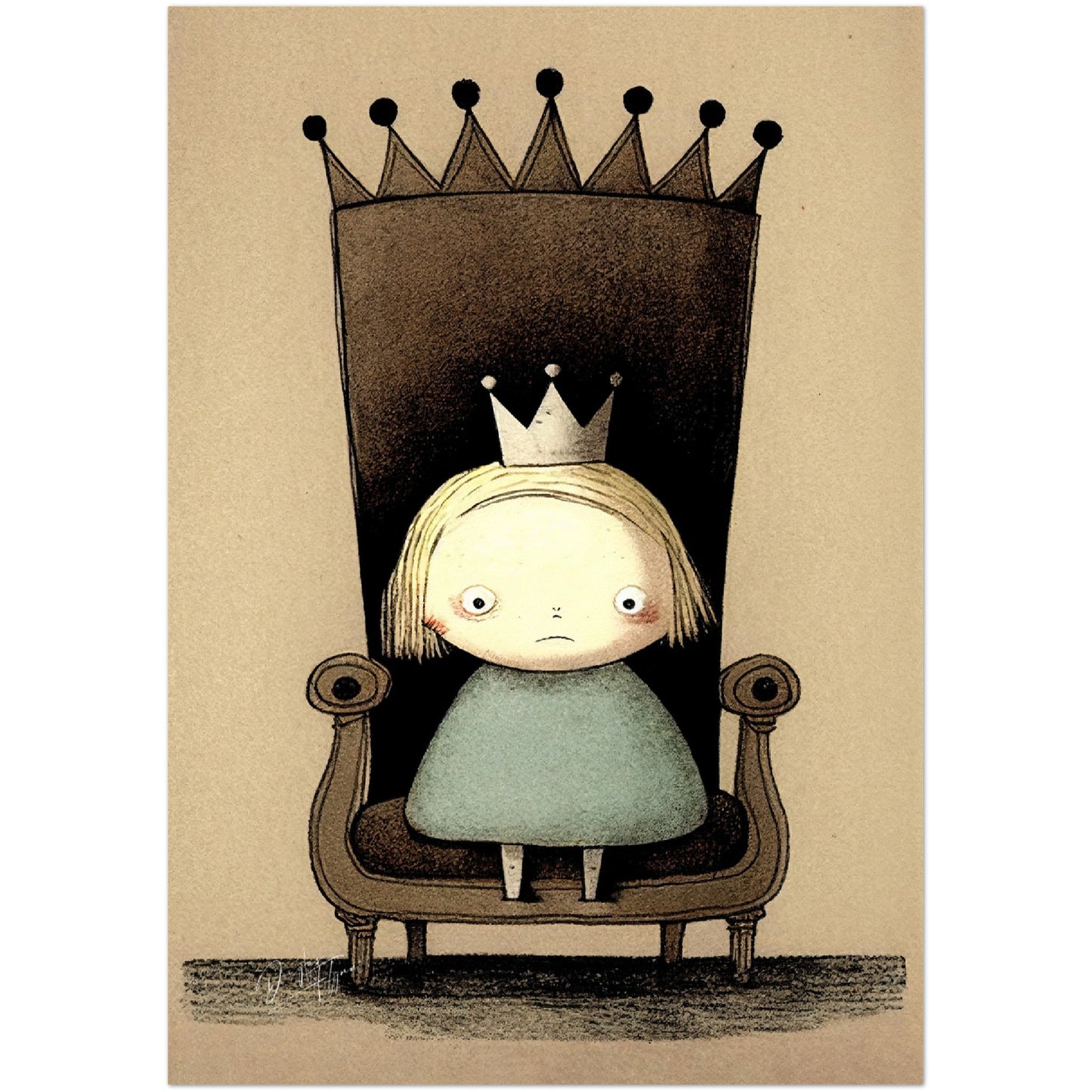 »Grumpy Little Princess« retro poster
