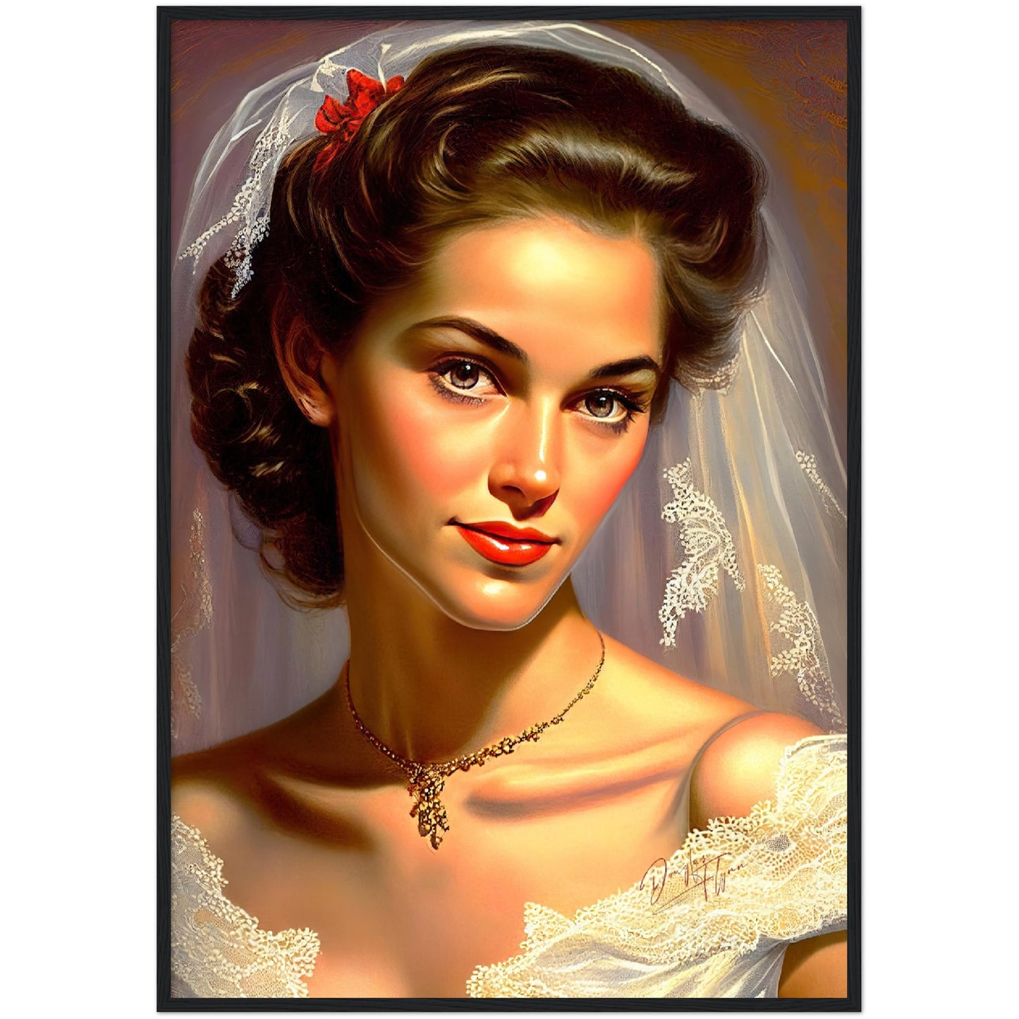 »Veiled Wedding« retro poster