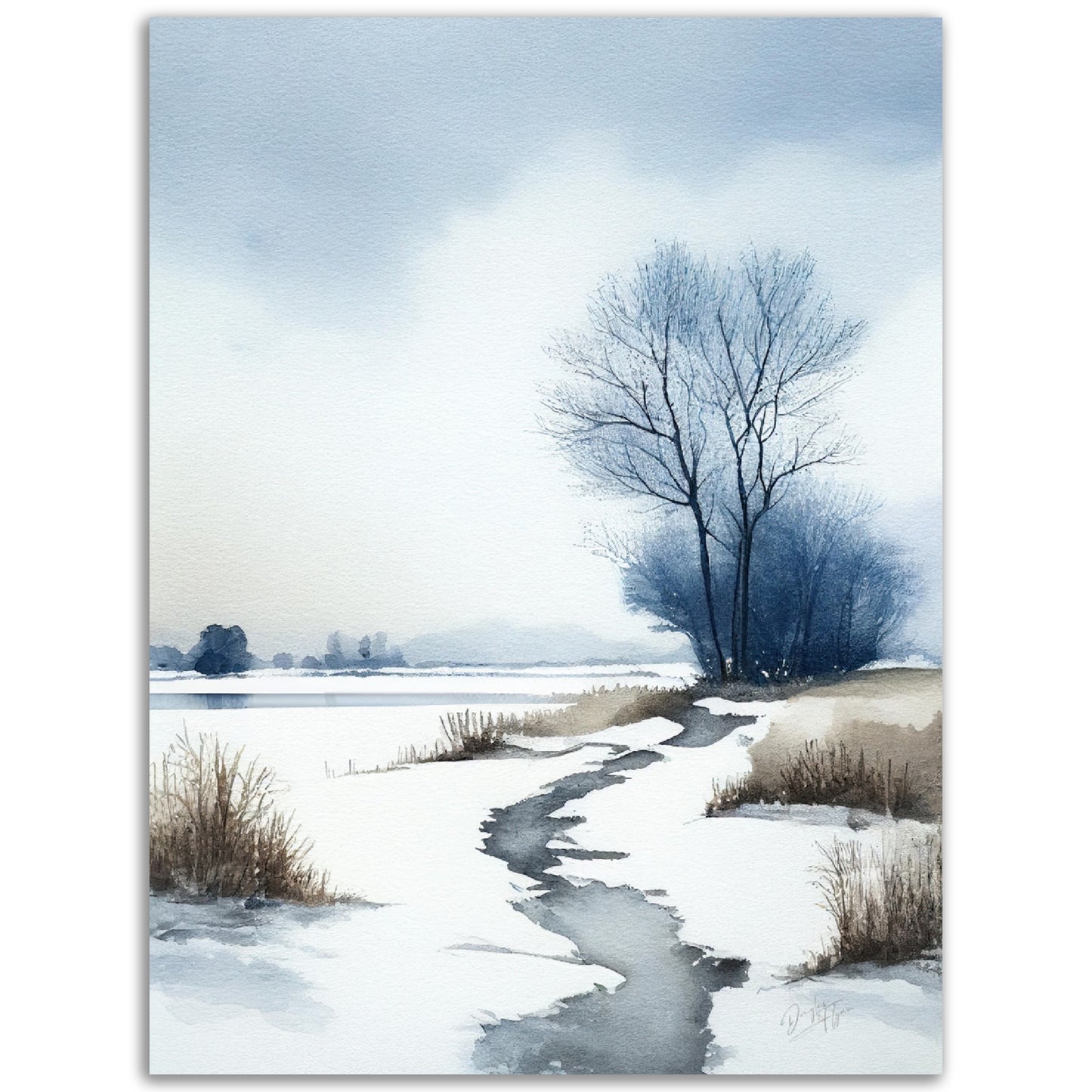 »Winter blues« retro poster