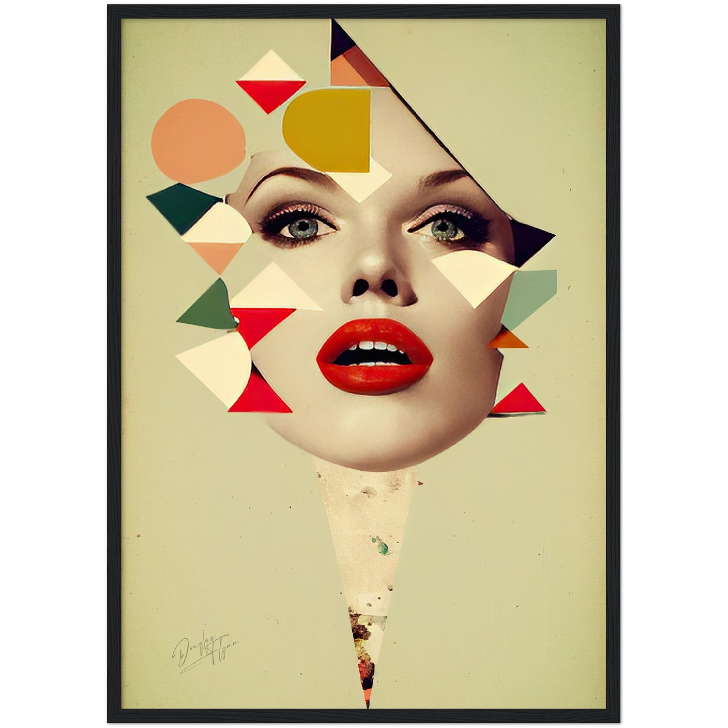»Mirrored Realities of the Dreamscapes« retro poster