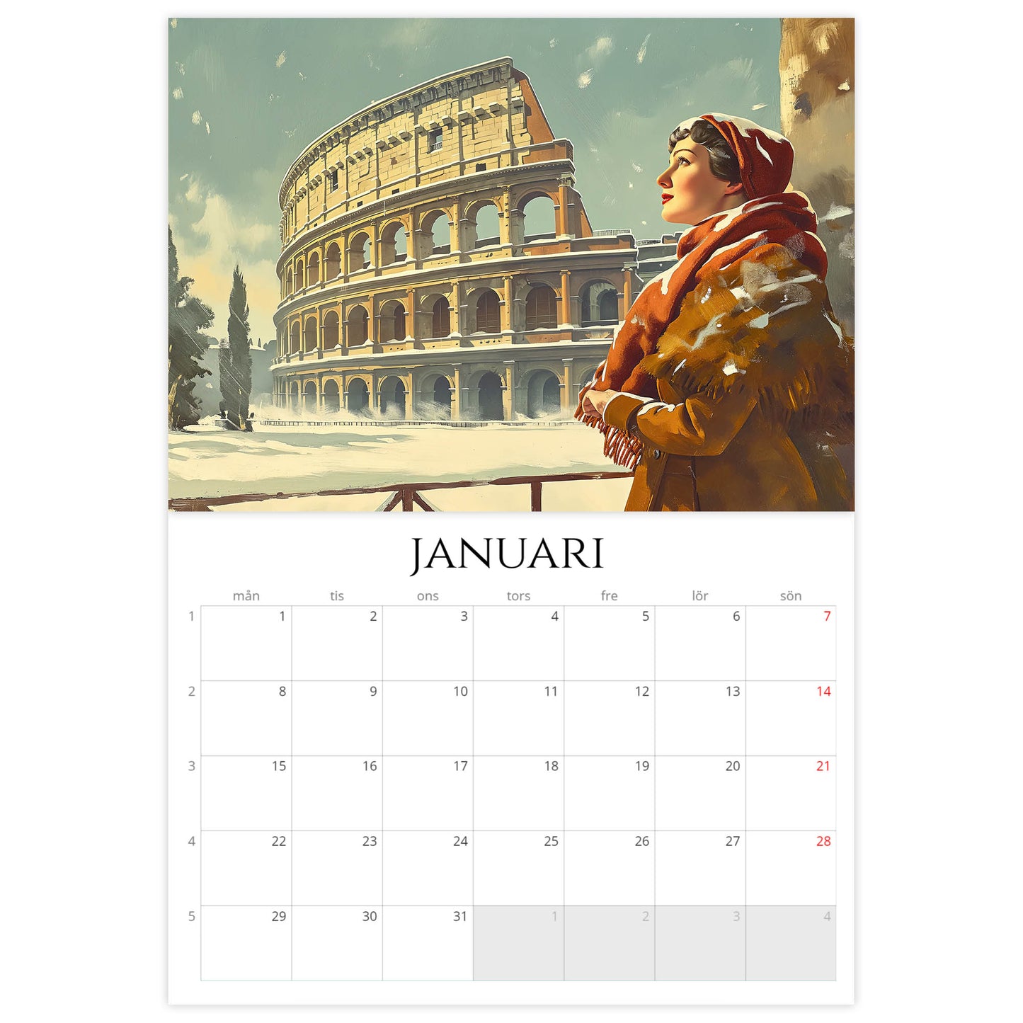 »Rome In My Heart, 1« Väggkalender 2024