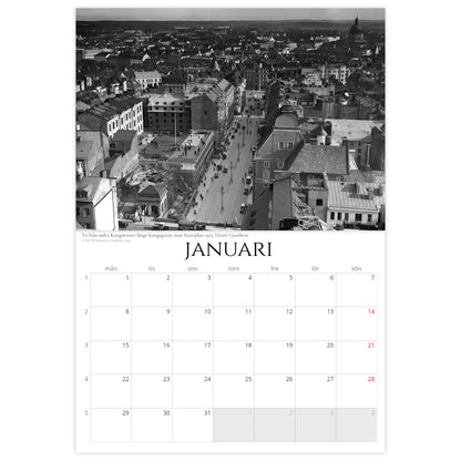 »Stockholmsnostalgi från ovan« Väggkalender 2024