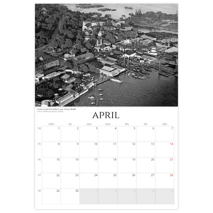 »Stockholmsnostalgi från ovan« Väggkalender 2024