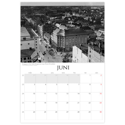 »Stockholmsnostalgi från ovan« Väggkalender 2024