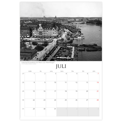 »Stockholmsnostalgi från ovan« Väggkalender 2024