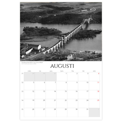 »Stockholmsnostalgi från ovan« Väggkalender 2024