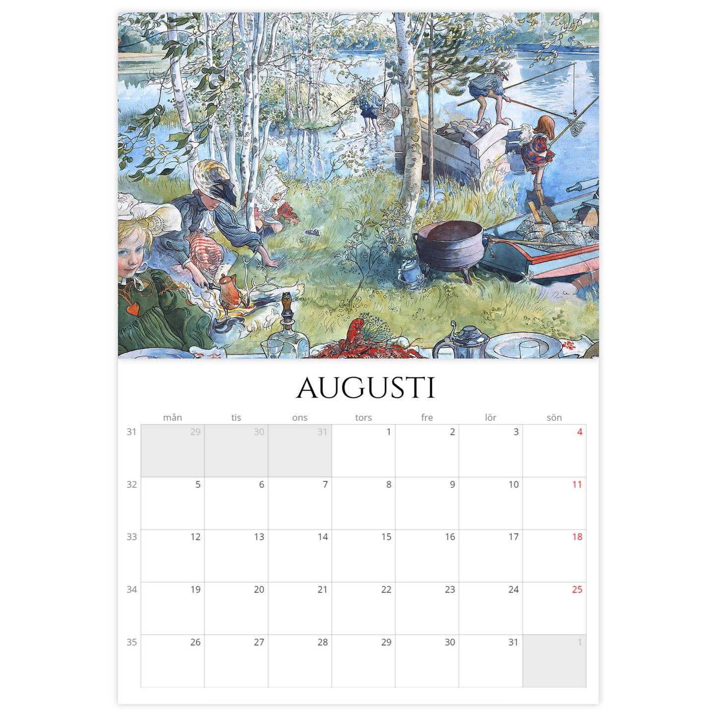 »Ett Hem av Carl Larsson« Väggkalender 2024