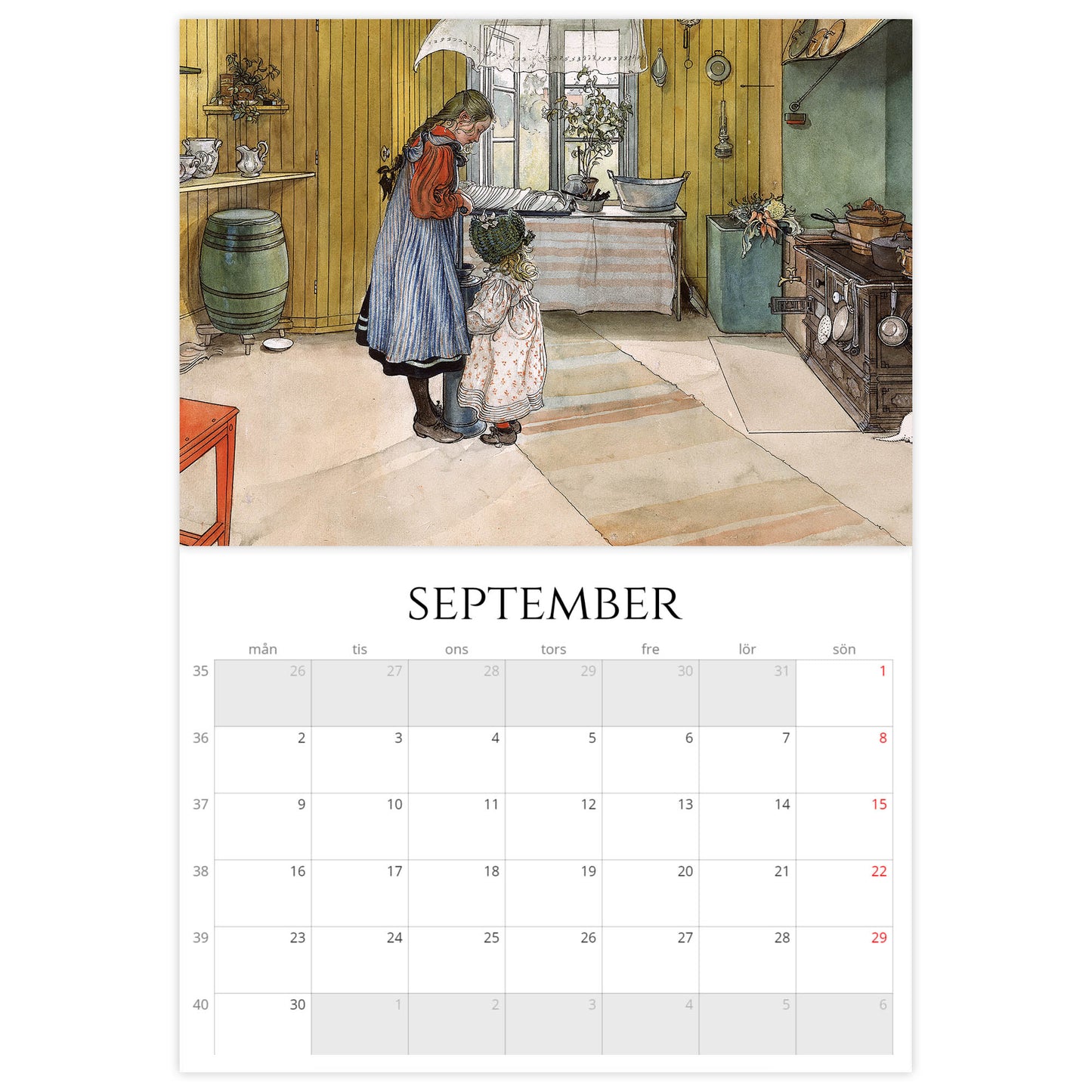 »Ett Hem av Carl Larsson« Väggkalender 2024