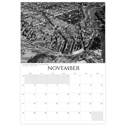 »Stockholmsnostalgi från ovan« Väggkalender 2024