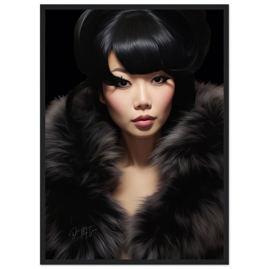 »Elegant Lady with Black Fur 3«