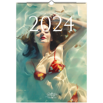 »Swim, Dream, Drift« Väggkalender 2024