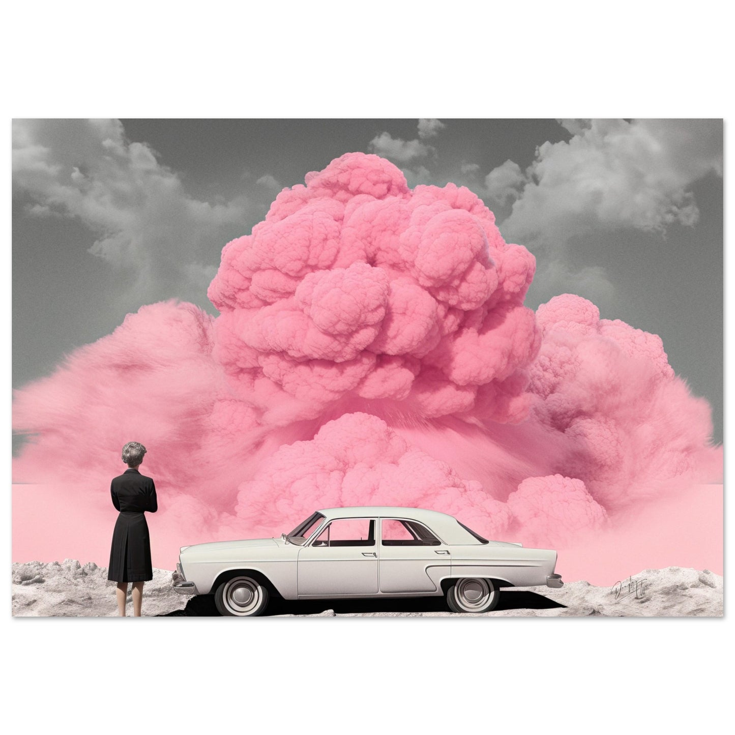 Woman and Pink Cloud