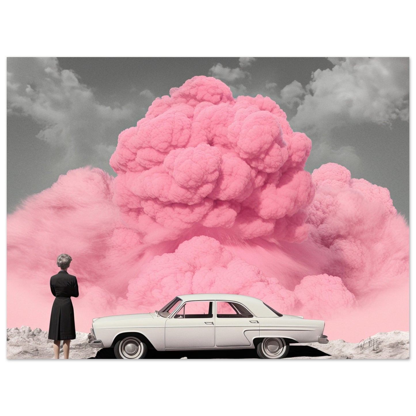 Woman and Pink Cloud