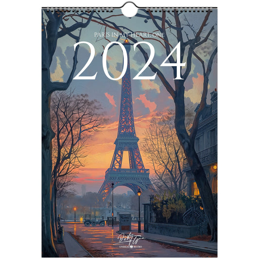 »Paris in My Heart, 1« Väggkalender 2024