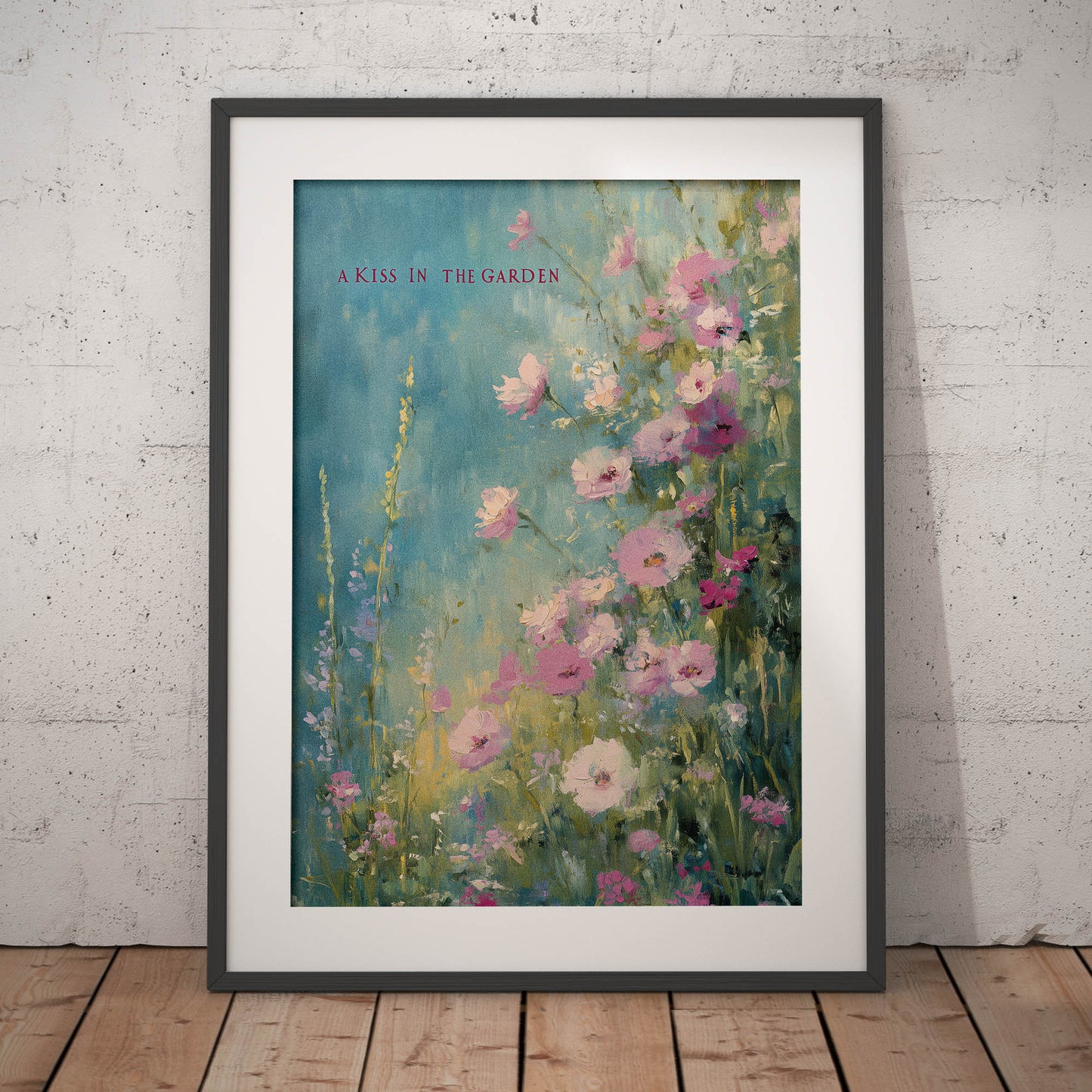 »A Kiss In The Garden« romantisk poster