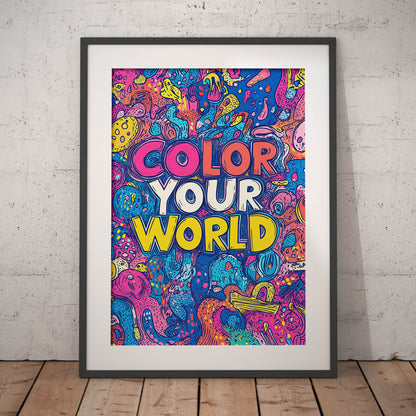 »Color Your World« arty poster