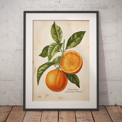 »Valencia Orange« botanisk vintageposter
