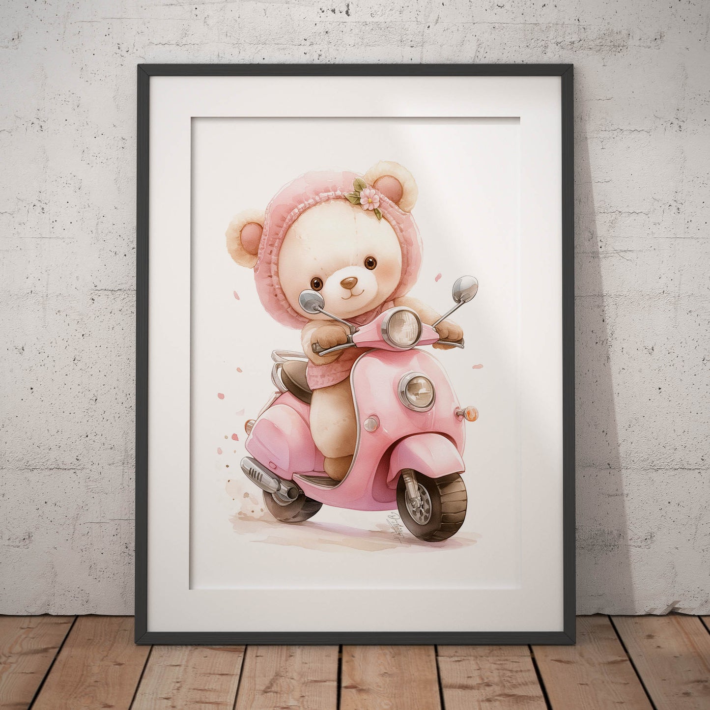 »Teddy On a Vespa« barnposter