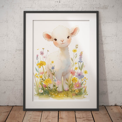 »Adorable Lamb« barnposter