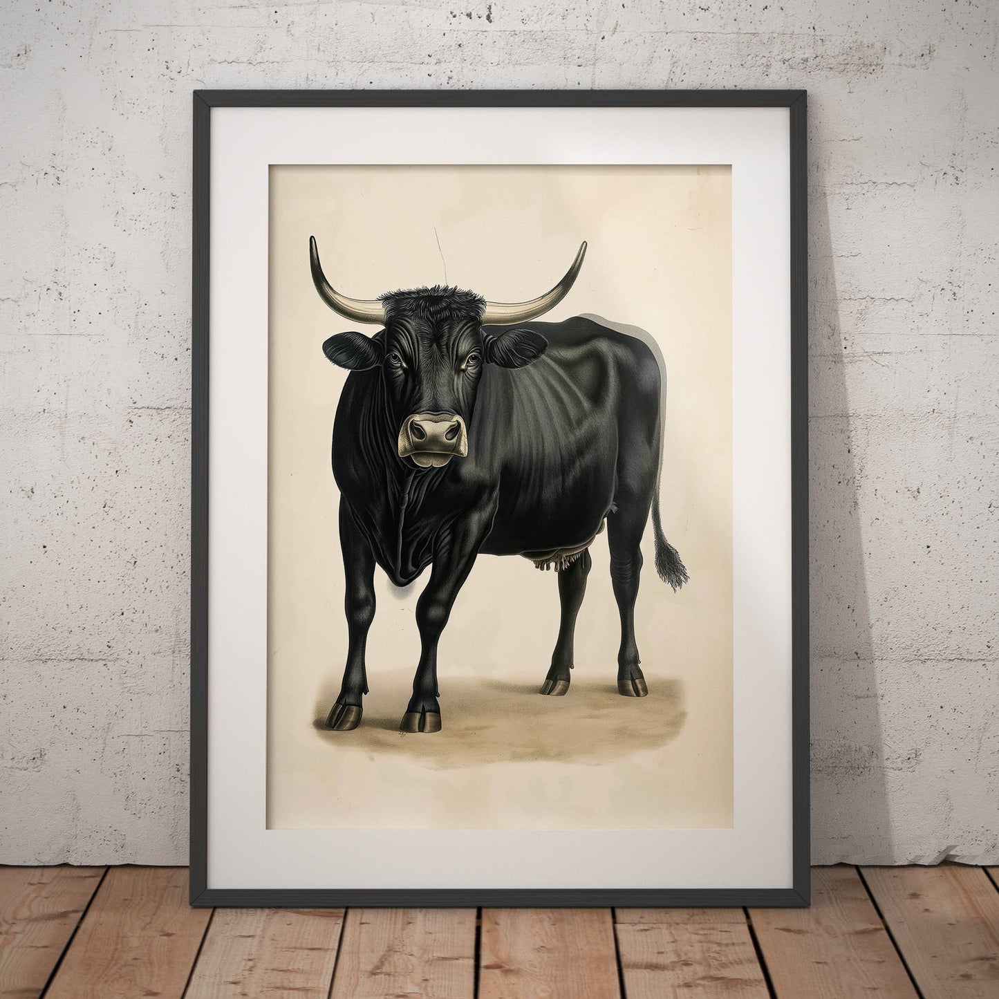 »Beef Cattle« zoologisk vintageposter