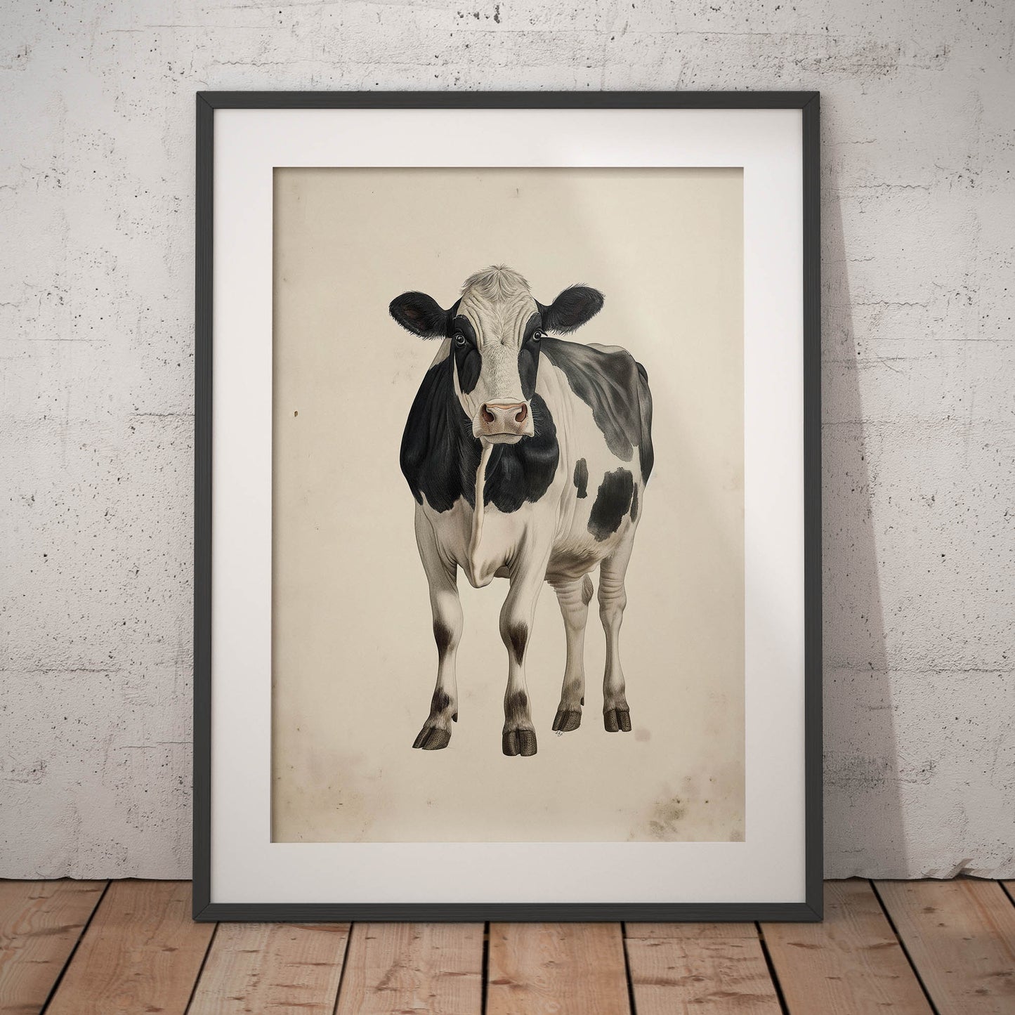 »Cow« zoologisk vintageposter