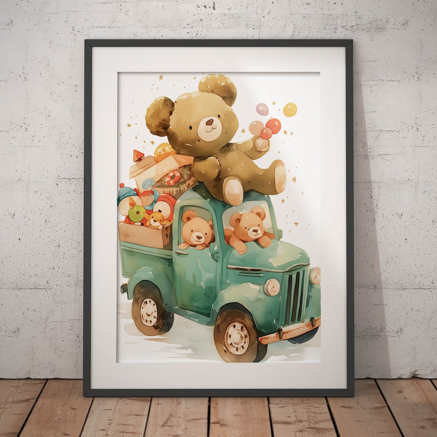 »Teddy and Truck« barnposter
