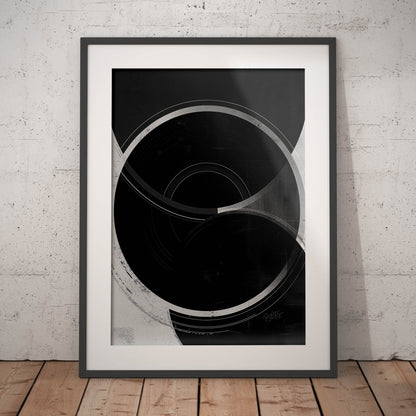»Circles in Parallels«, poster med abstrakta former