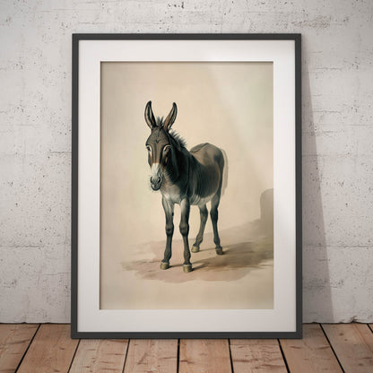 »Donkey« zoologisk vintageposter