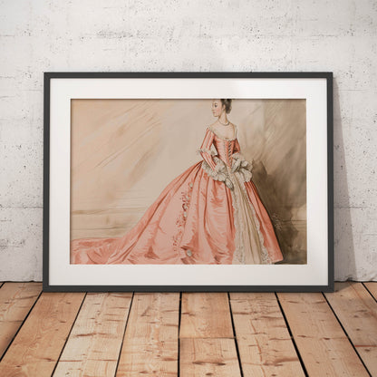 A Pink Silk 1700s Italian Pannier Dress