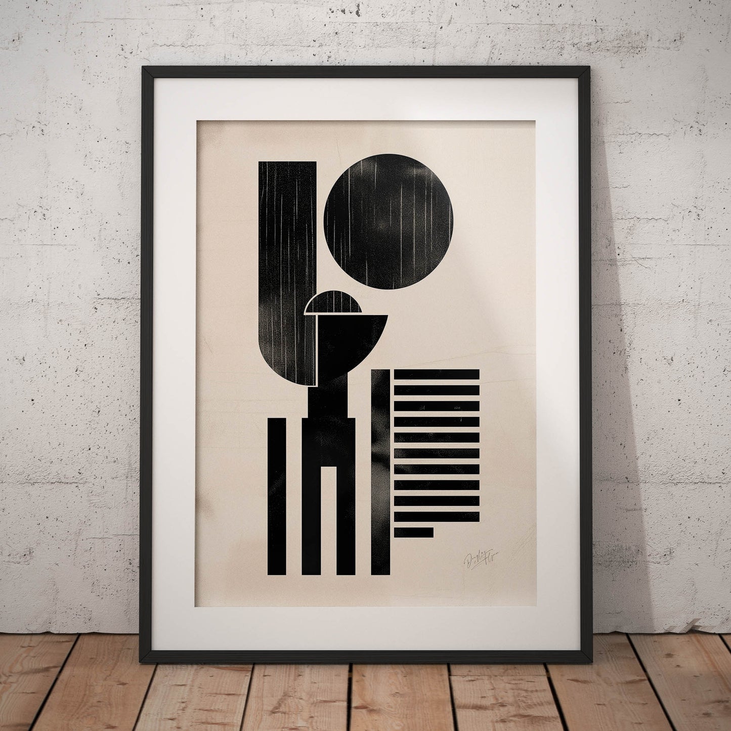 »Moon Over Manhattan«, poster med abstrakta former