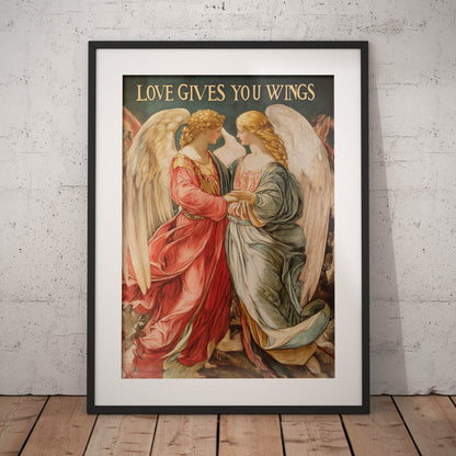 »Love Gives You Wings« romantisk poster