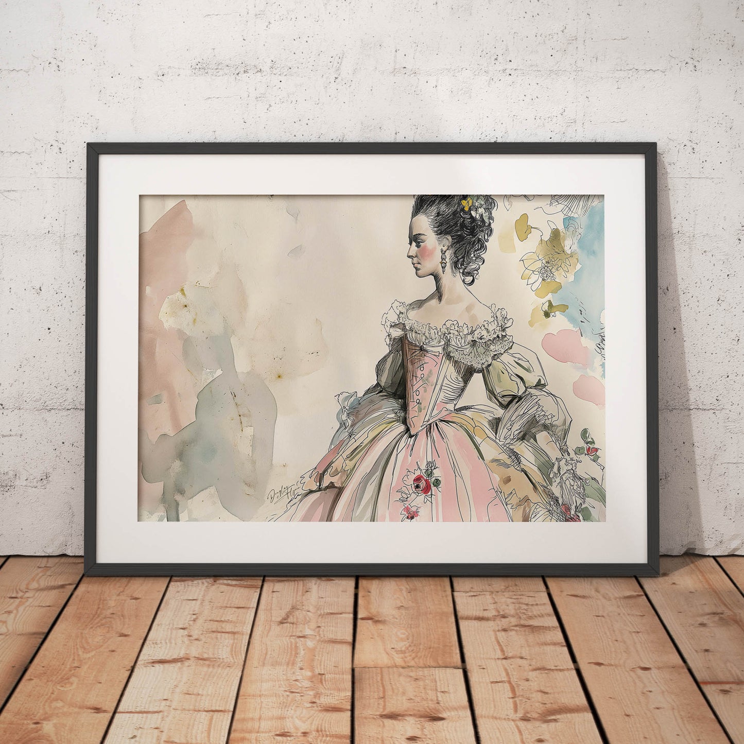 Pastel Pink Rococo-style Gown