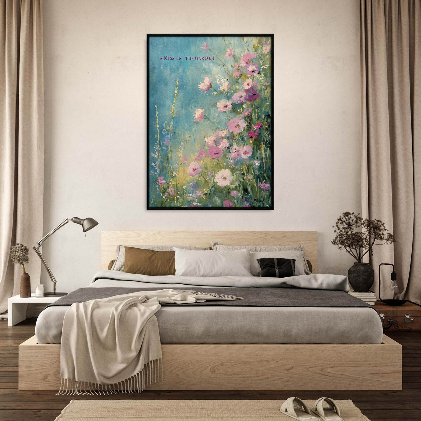 »A Kiss In The Garden« romantisk poster