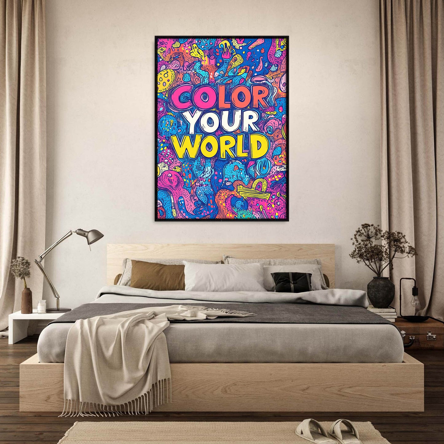 »Color Your World« arty poster