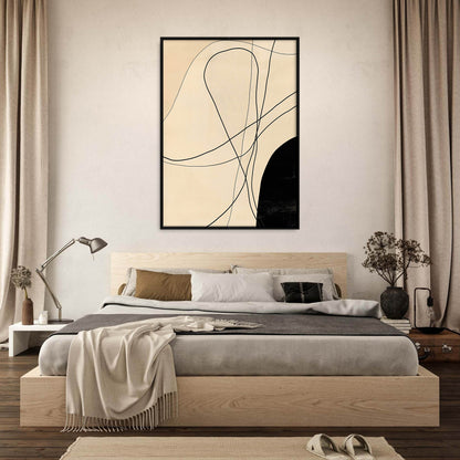 »Winding Lines«, poster med abstrakta former