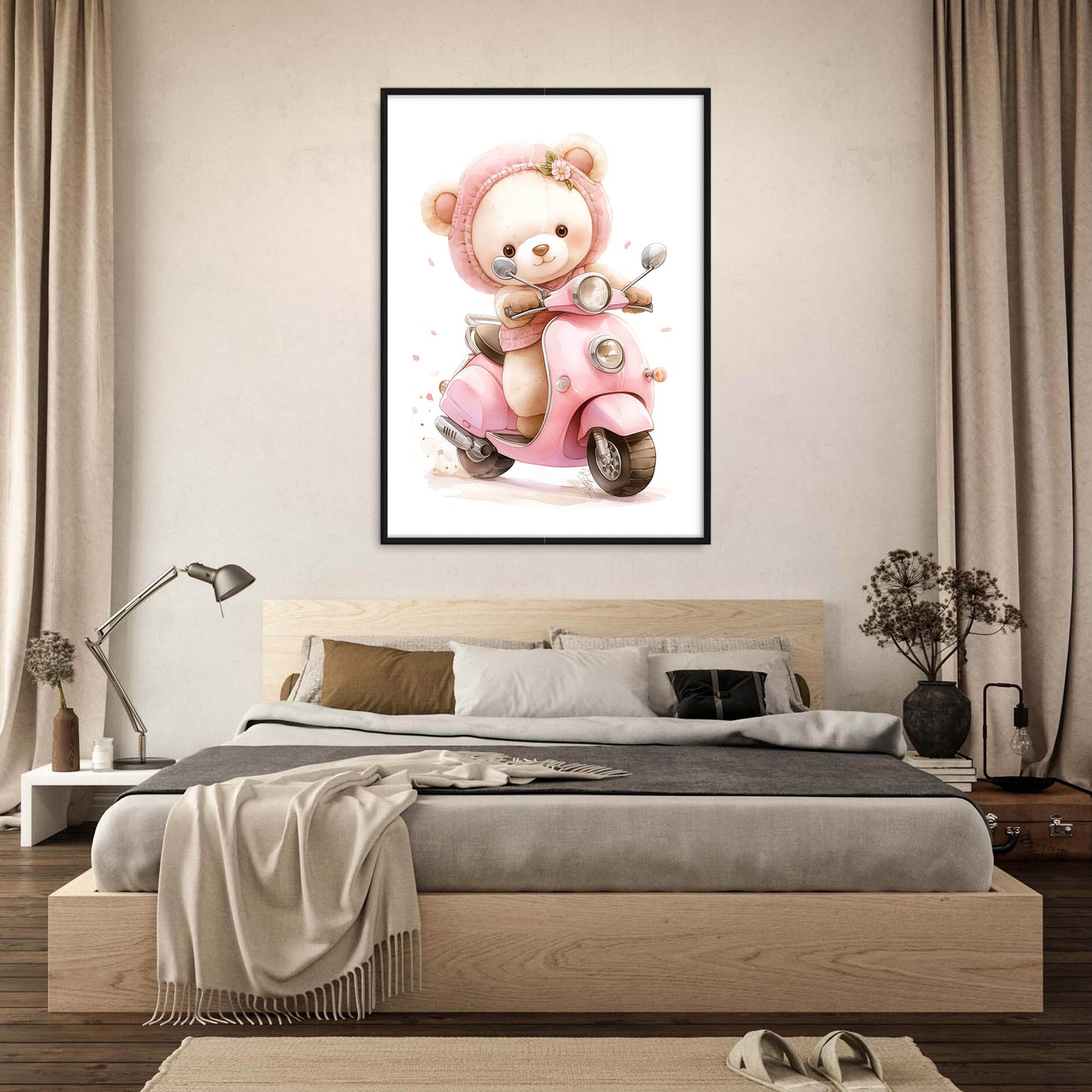 »Teddy On a Vespa« barnposter